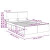 vidaXL Estructura de cama 140 x 190 cm Madera de ingenier&iacute;a