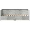 vidaXL Sof&aacute; cama con caj&oacute;n Gris 90 x 200 cm Madera de ingenier&iacute;a