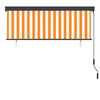 vidaXL Estor enrollable de exterior blanco y naranja 160x250 cm