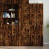 vidaXL Aparador de madera de ingenier&iacute;a roble ahumado 45x42,5x185 cm