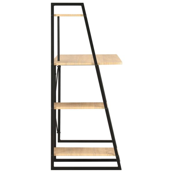 vidaXL Escritorio con estanter&iacute;a color roble y negro 102x50x117 cm