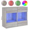 vidaXL Mueble de TV de pared con luces LED gris Sonoma 78,5x30x60,5 cm