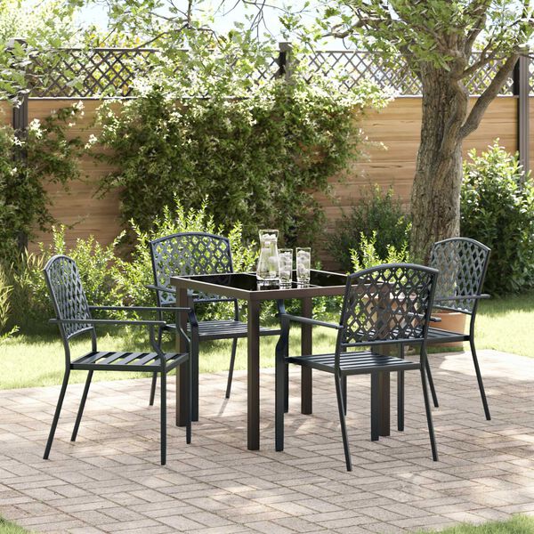 vidaXL Conjunto de Comedor de Jard&iacute;n 5 pcs Antracita