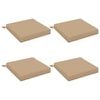 vidaXL Cojines para asiento SOEST 4 uds. 100% Poli&eacute;ster Arena