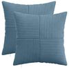 vidaXL Funda de almohada 2 pcs ALMELO Azul 40 x 40 cm pana