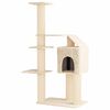 vidaXL &Aacute;rbol para gatos con postes de sisal Crema 183 cm