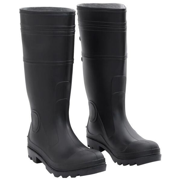 vidaXL Botas de agua negro número 43 PVC