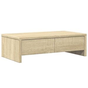 vidaXL Soporte de monitor cajones madera roble Sonoma 50x27x15 cm