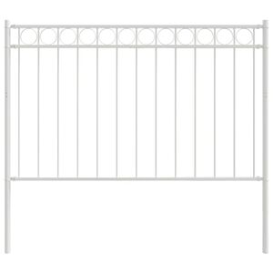 vidaXL Elemento de cerca ASSEN 170 x 150 cm Acero Blanco