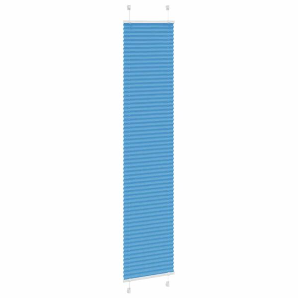 vidaXL Estor Plisado azul 50x200 cm Tela Ancho 49,4 cm Poli&eacute;ster