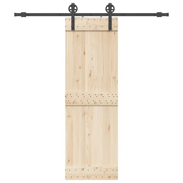 vidaXL Kit de herrajes para puertas correderas acero negro 200 cm