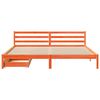 vidaXL Cama sin colchón madera maciza de pino marrón cera 180x200 cm