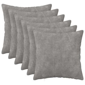 vidaXL Coj&iacute;n 6 uds. HEERLEN Gris Claro 30 x 30 cm