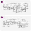 vidaXL Conjunto de sof&aacute;s de exterior con coj&iacute;n 8 pcs Natural y Crema