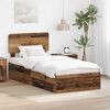 vidaXL Estructura de cama con cabecera Madera vieja 90 x 190 cm