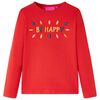 Camiseta infantil de manga larga rojo 128
