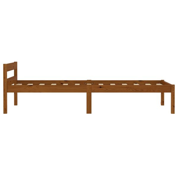 vidaXL Estructura cama sin colchón madera pino marrón miel 100x200 cm