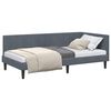 vidaXL Estructura de cama en esquina Gris oscuro 100 x 200 cm