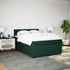 vidaXL Cama box spring con colch&oacute;n terciopelo verde oscuro 140x200 cm