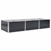 vidaXL Arriate de acero galvanizado gris antracita 240x80x45 cm