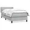 vidaXL Cama box spring con colch&oacute;n terciopelo gris claro 80x210 cm