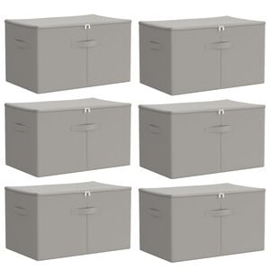 vidaXL Caja de Almacenamiento 6 uds. Tejido no tejido 55 x 35 x 32 cm