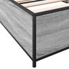vidaXL Estructura cama madera ingenier&iacute;a metal gris Sonoma 90x190 cm