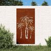 vidaXL Adorno de pared de jard&iacute;n acero corten dise&ntilde;o palmera 105x55 cm