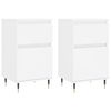 vidaXL Aparadores 2 uds madera de ingenier&iacute;a blanco 40x35x70 cm