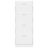 vidaXL Mueble zapatero madera contrachapada blanco brillo 59x17x150 cm