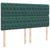 vidaXL Cama box spring con colch&oacute;n terciopelo verde oscuro 180x200 cm