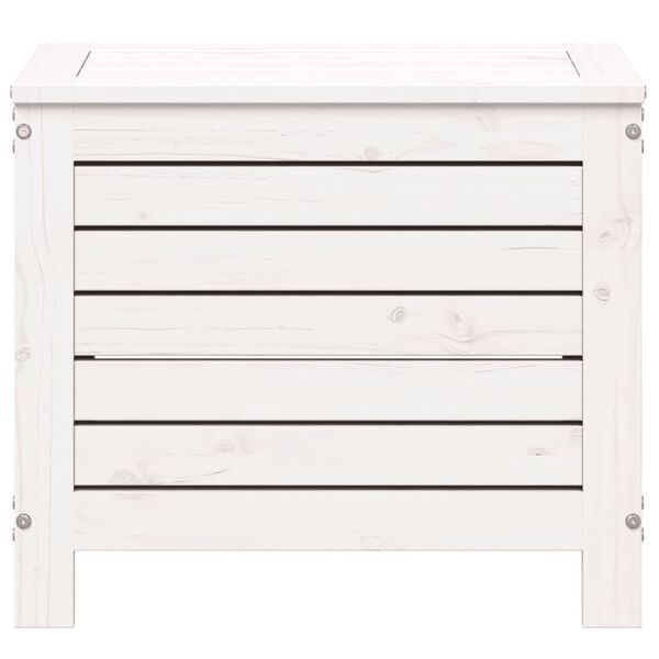 vidaXL Taburete de jard&iacute;n madera maciza de pino blanco 62x31,5x52 cm