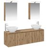 vidaXL Juego de Muebles de Ba&ntilde;o 5 pcs Roble Artesanal