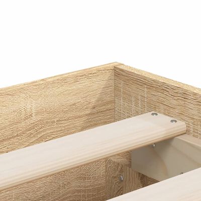 vidaXL Cama con cajones madera de ingeniería roble Sonoma 120x190 cm