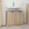 vidaXL Armario de ba&ntilde;o contrachapado roble Sonoma 64,5x33,5x59 cm