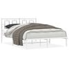 vidaXL Estructura cama sin colch&oacute;n con cabecero metal blanco 135x190cm