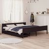 vidaXL Estructura cama 2 cajones madera pino marr&oacute;n oscuro 200x200 cm