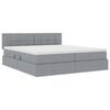 vidaXL Cama con almacenamiento Gris Claro 200 x 200 cm Cuero sint&eacute;tico