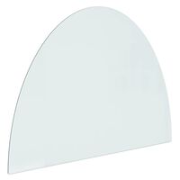 vidaXL Placa de vidrio para chimenea semicircular 800x600 mm