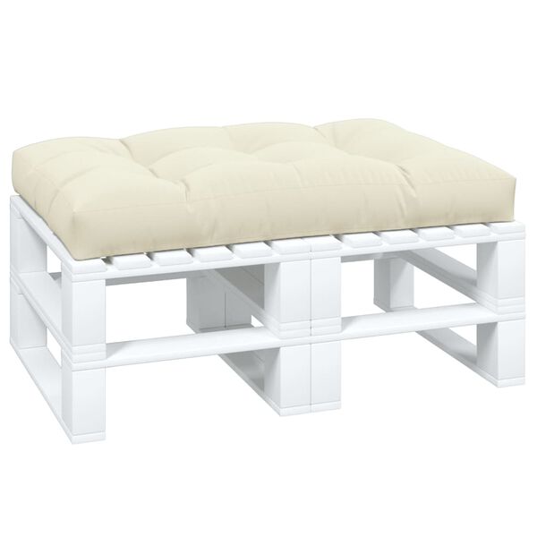 vidaXL Coj&iacute;n para sof&aacute; de palets tela crema 120x80x12 cm