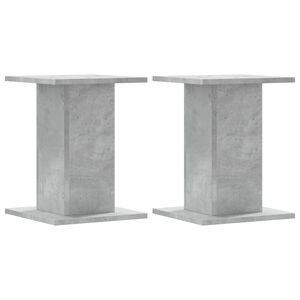 vidaXL Soportes para plantas 2 uds madera gris hormig&oacute;n 30x30x40 cm
