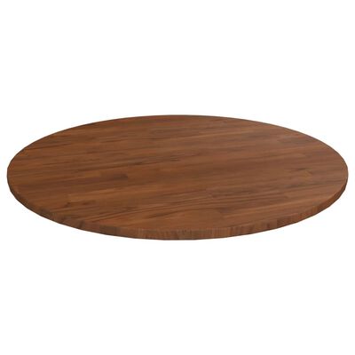 vidaXL Tablero de mesa redonda madera de roble marrón oscuro Ø70x1,5cm