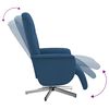 vidaXL Sill&oacute;n reclinable con reposapi&eacute;s tela azul