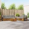 vidaXL Conjunto de sof&aacute;s de exterior 6 pcs Gris Natural y Claro