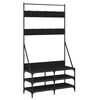 vidaXL Perchero con zapatero negro 100x40x184 cm