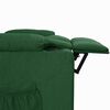 vidaXL Sill&oacute;n elevable tela verde oscuro