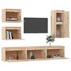 vidaXL Muebles para TV 6 piezas madera maciza de pino