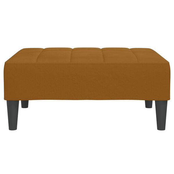 vidaXL Reposapi&eacute;s de terciopelo marr&oacute;n 78x56x32 cm