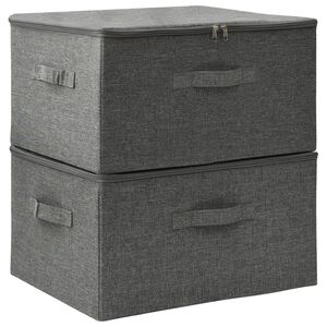 vidaXL Cajas de almacenaje 2 unidades tela gris antracita 43x34x23 cm
