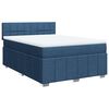 vidaXL Cama box spring con colch&oacute;n tela azul 140x190 cm